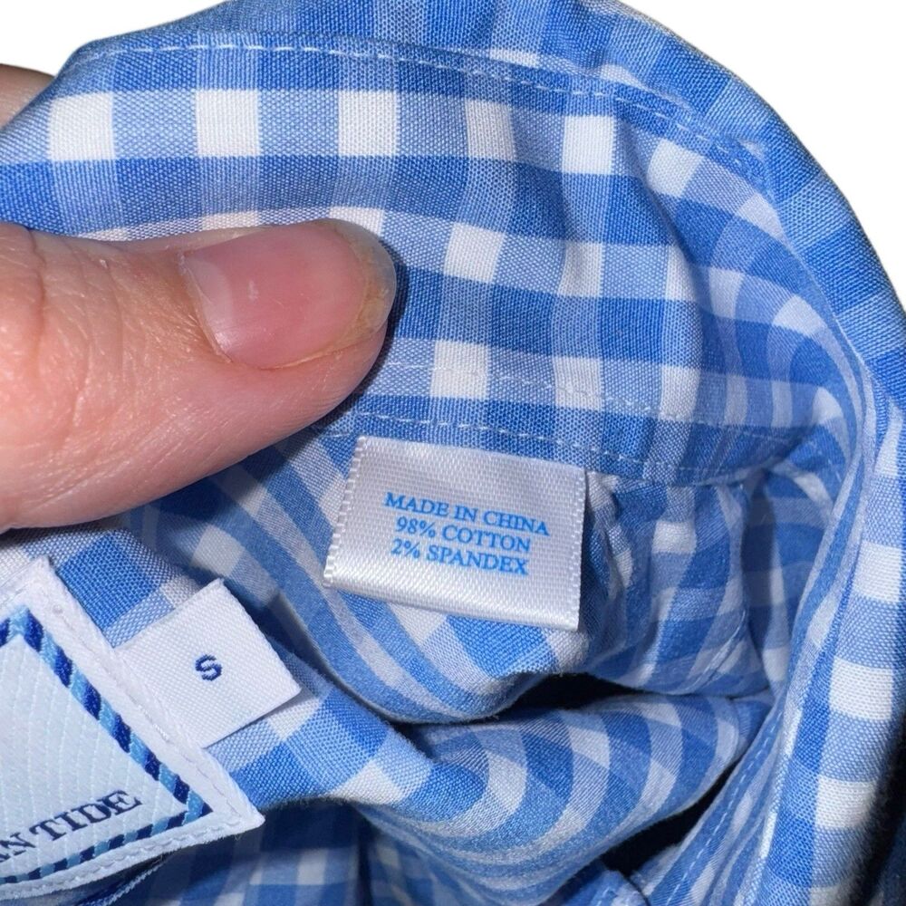 Southern Tide Shirt Mens Small Blue Plaid Long Sleeves Classic Fit Button Up - Picture 3 of 11